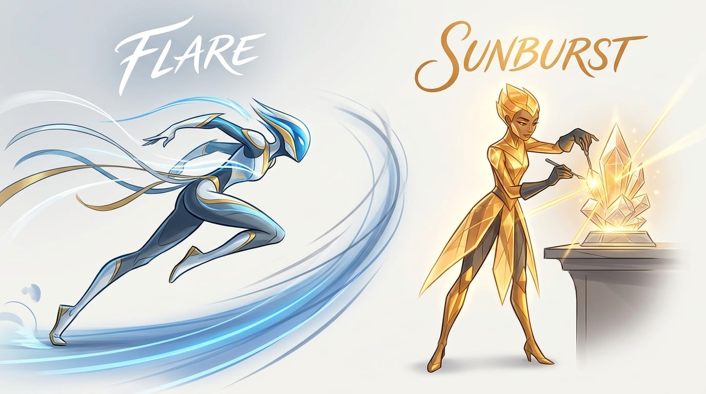 GPT-Image-2.5 Flare 与 Sunburst 架构对比示意图
